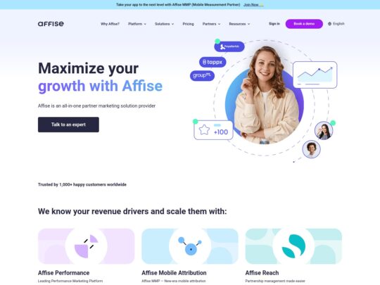 Affise review, a site that is one of many popular Affiliate Program Software