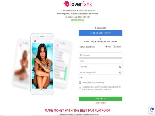 LoverFans review, a site that is one of many popular Adult Fan Creator Platforms