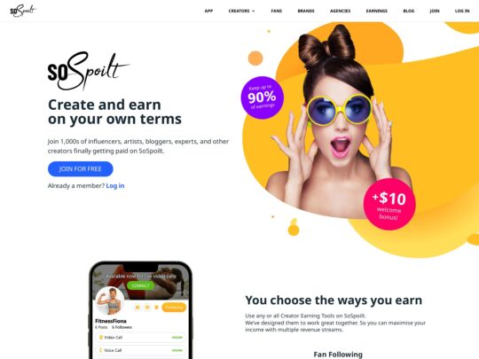 SoSpoilt review, a site that is one of many popular Adult Fan Creator Platforms